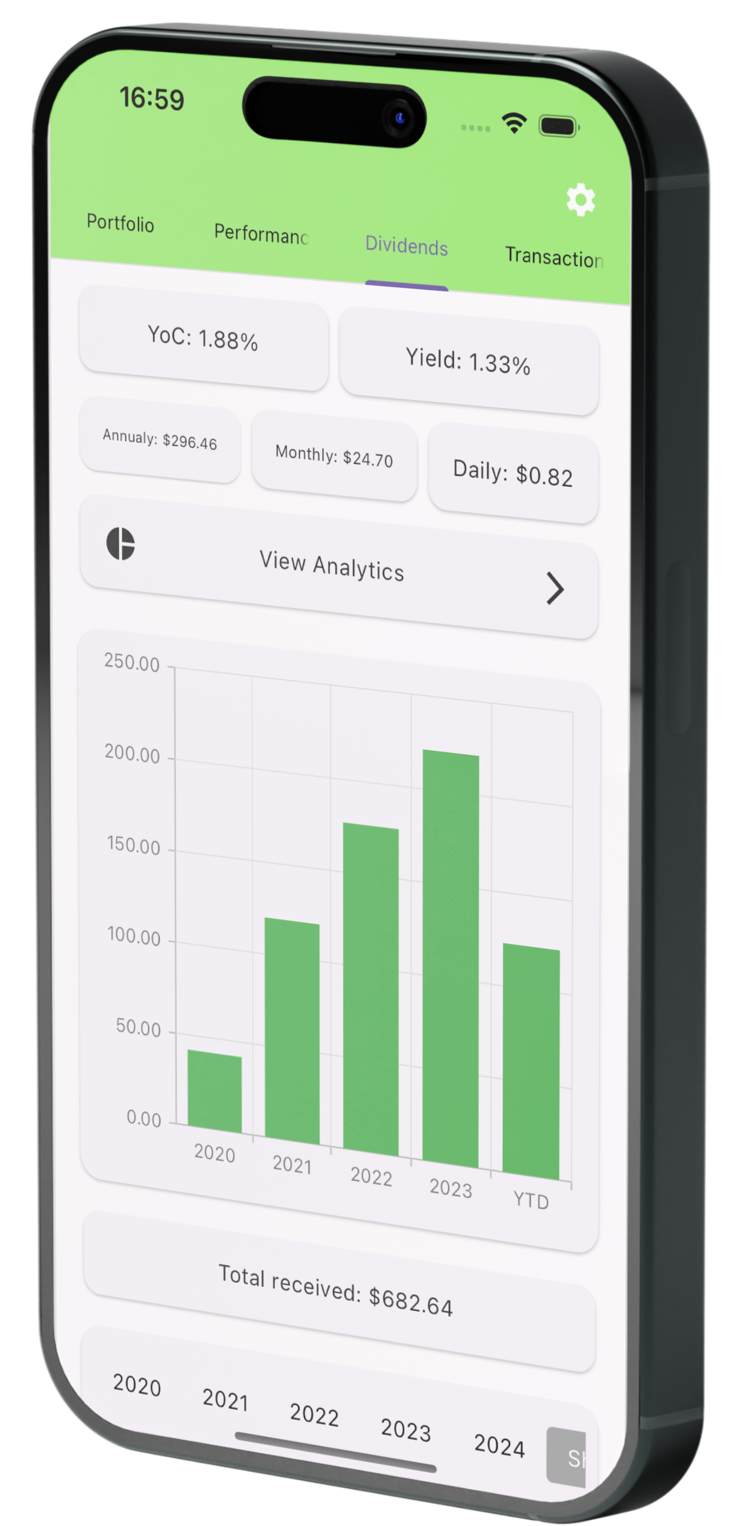free dividend tracker